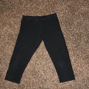 Girls Black Capri Tights